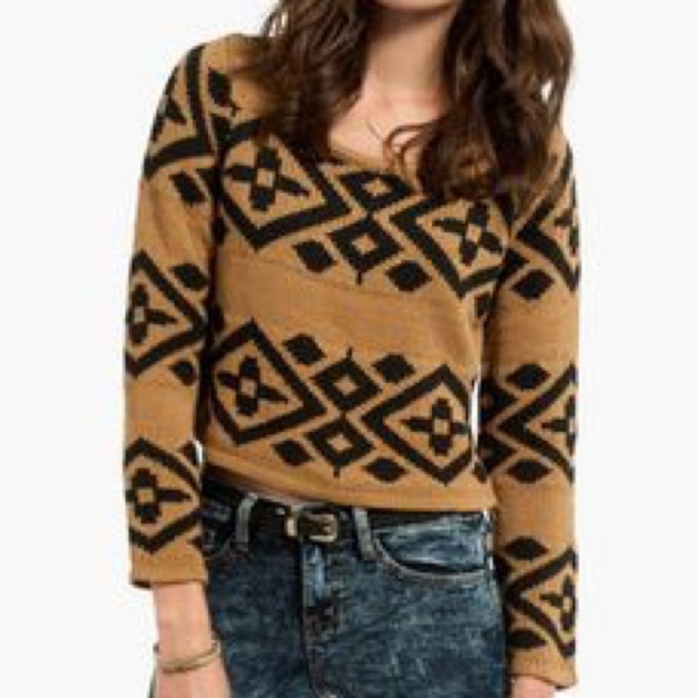 ➰ MINKPINK Cropped Pattern Sweater ➰